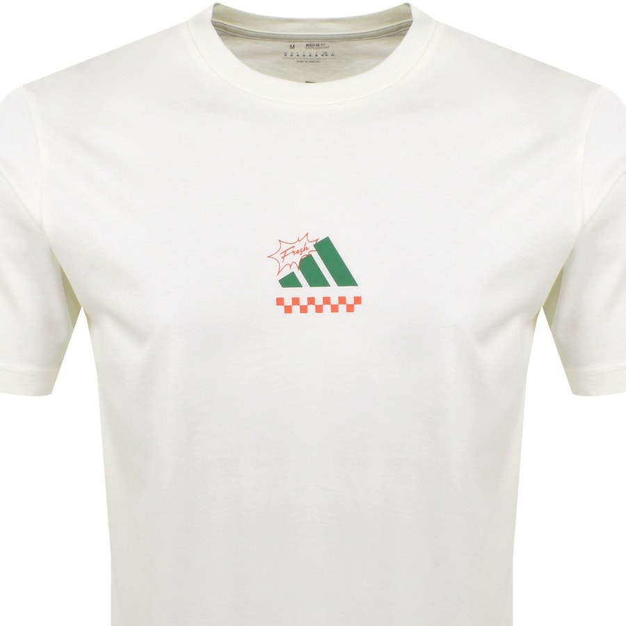 Adidas Lounge Pizza Graphic Short Sleeve T Shirt White S Man